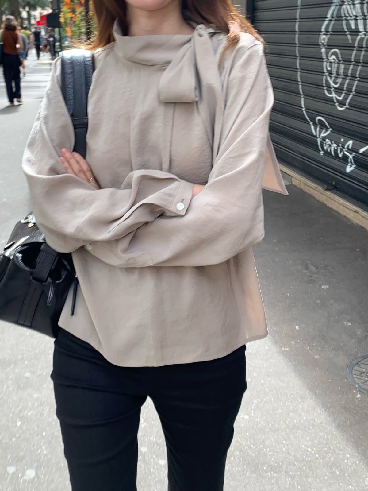 에르 스카프 블라우스 상세 이미지 9