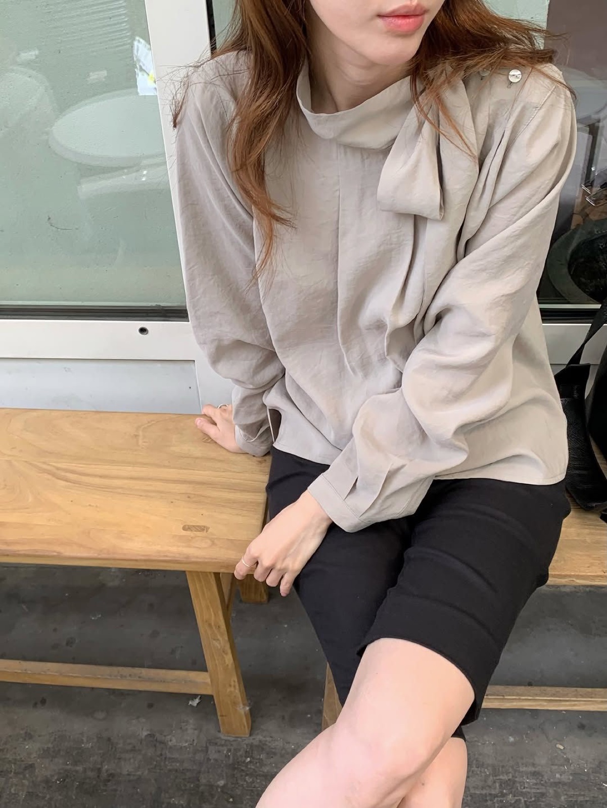 에르 스카프 블라우스 상세 이미지 10