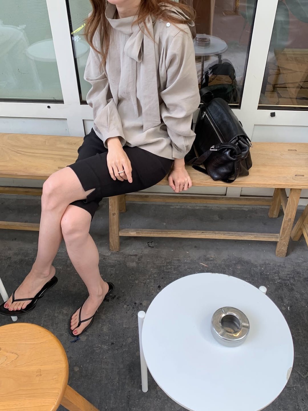 에르 스카프 블라우스 상세 이미지 11