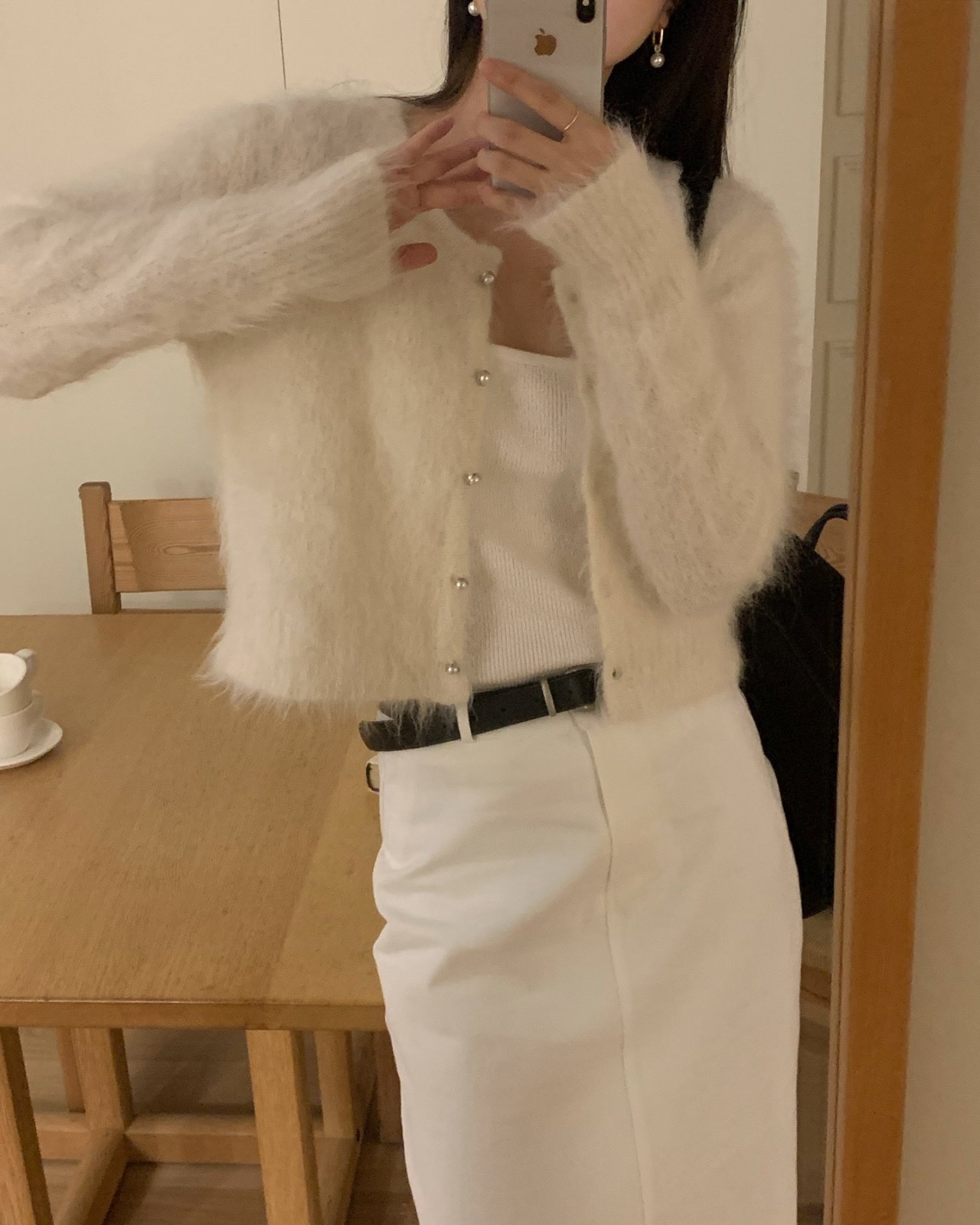 에리나 알파카 라운드 가디건 상세 이미지 2