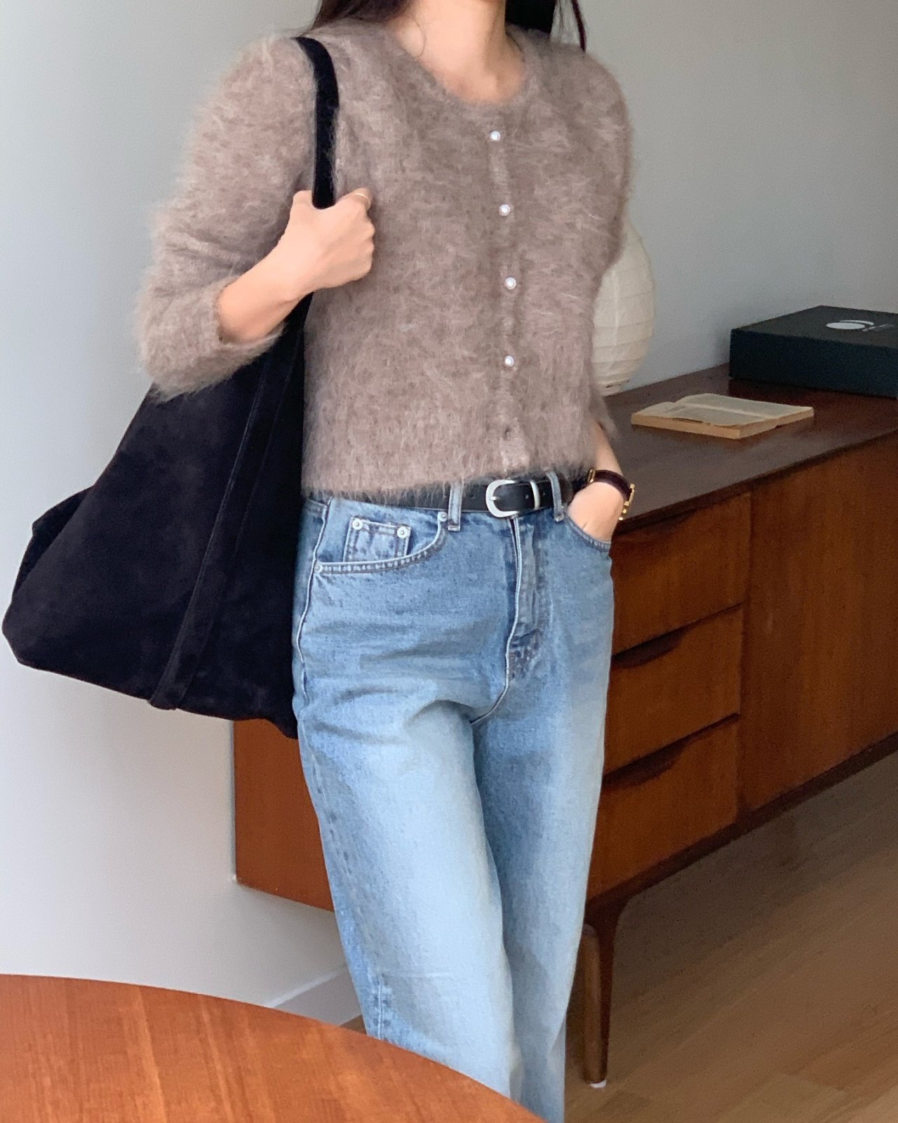 에리나 알파카 라운드 가디건 상세 이미지 7