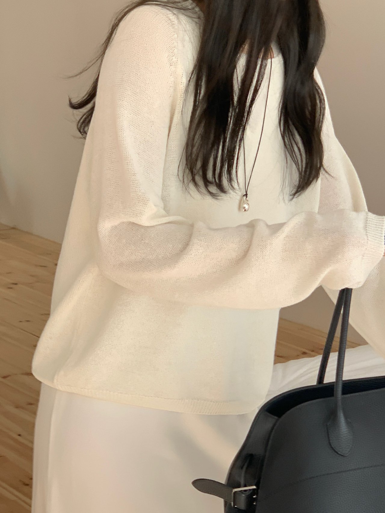 애리스 린넨 라운드 니트 상세 이미지 2