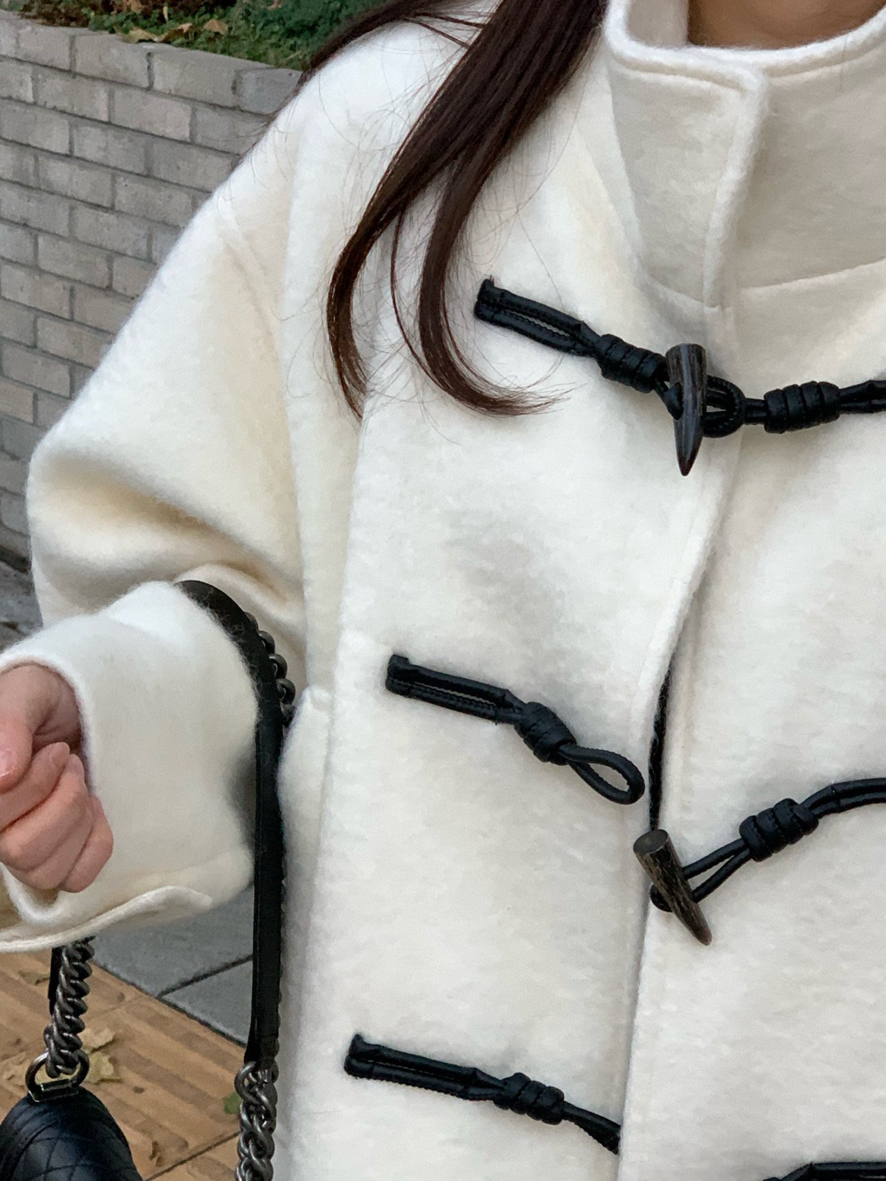 이브 울 하이넥 더플 하프코트 상세 이미지 1