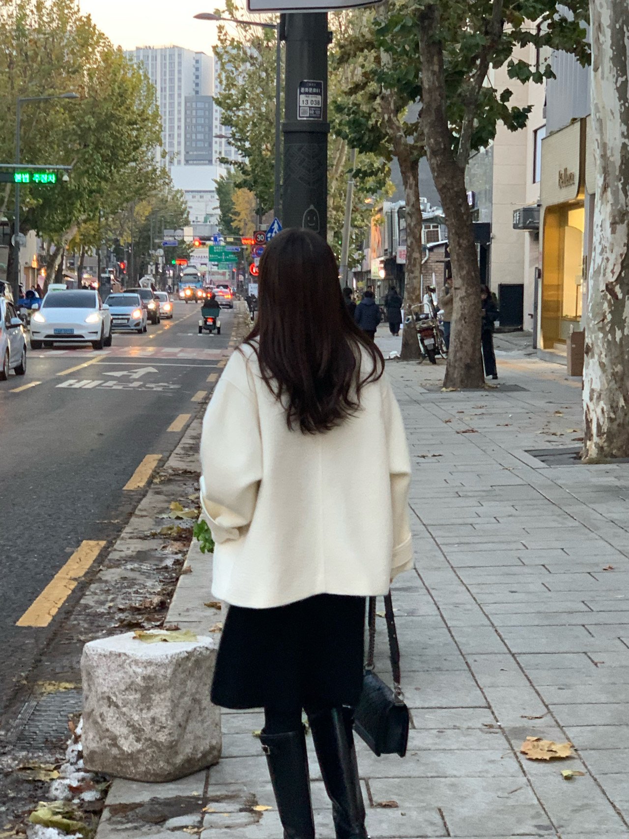 이브 울 하이넥 더플 하프코트 상세 이미지 3