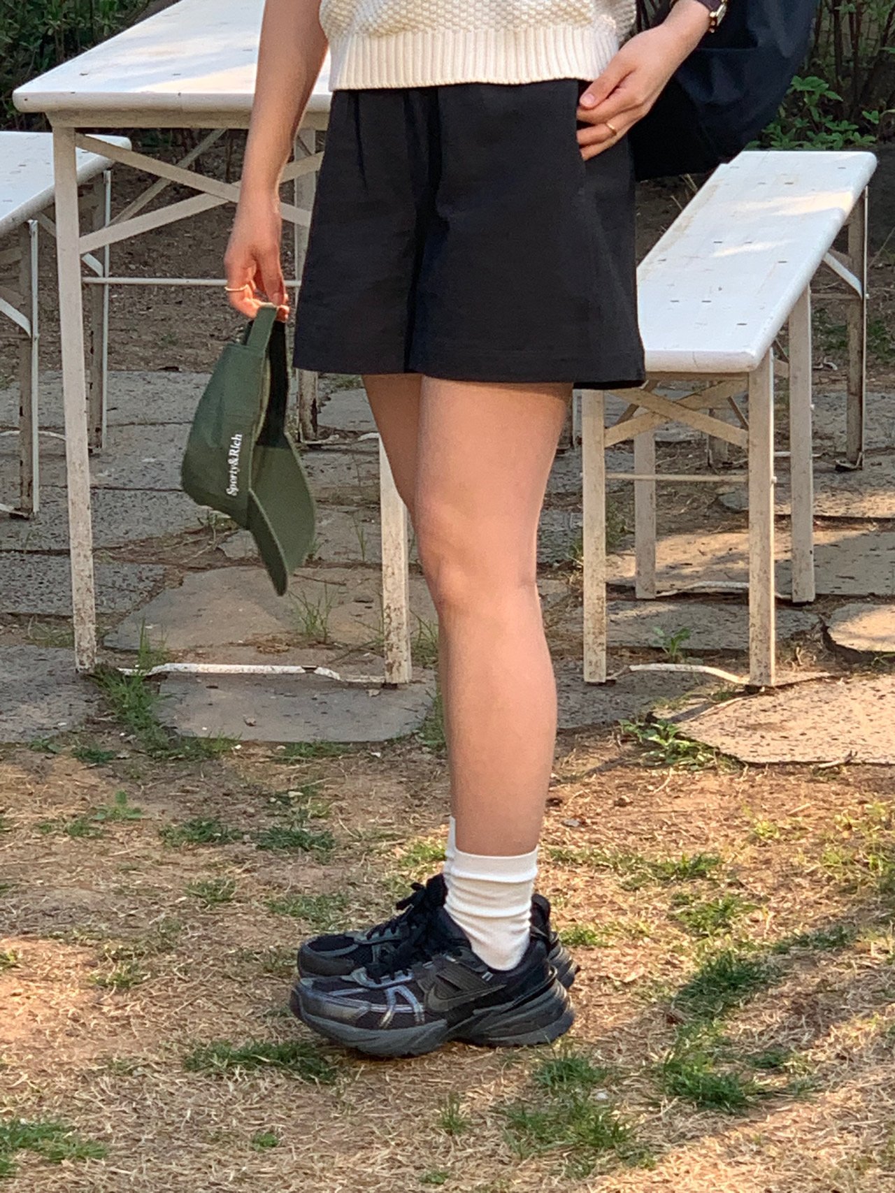 파머스 숏 밴딩팬츠 착용 컷