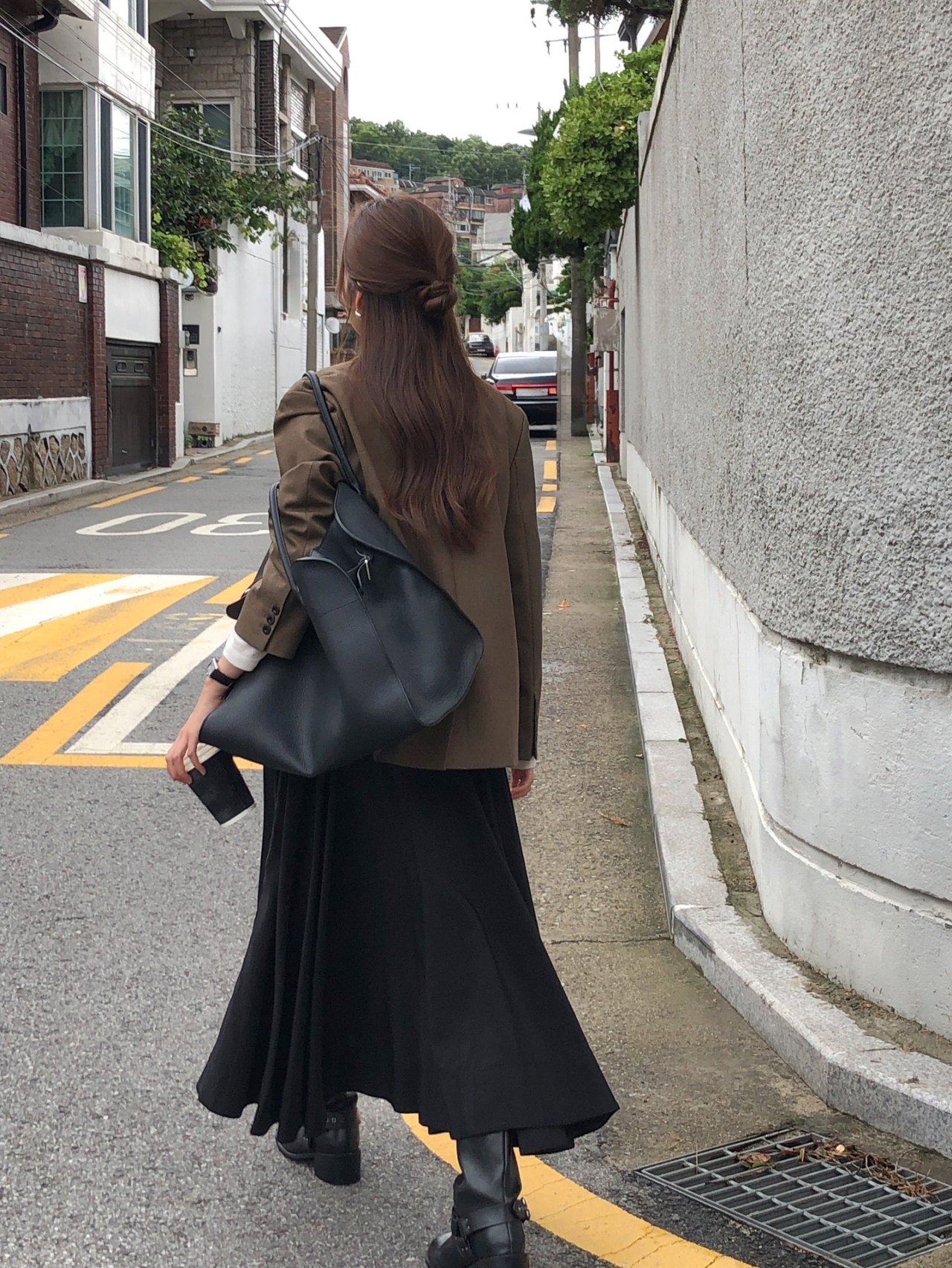 피렌체 롱 플레어 스커트 상세 이미지 7