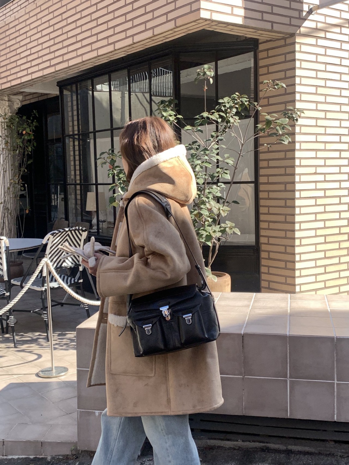 핏츠 후디 시어링 하프 무스탕 상세 이미지 6