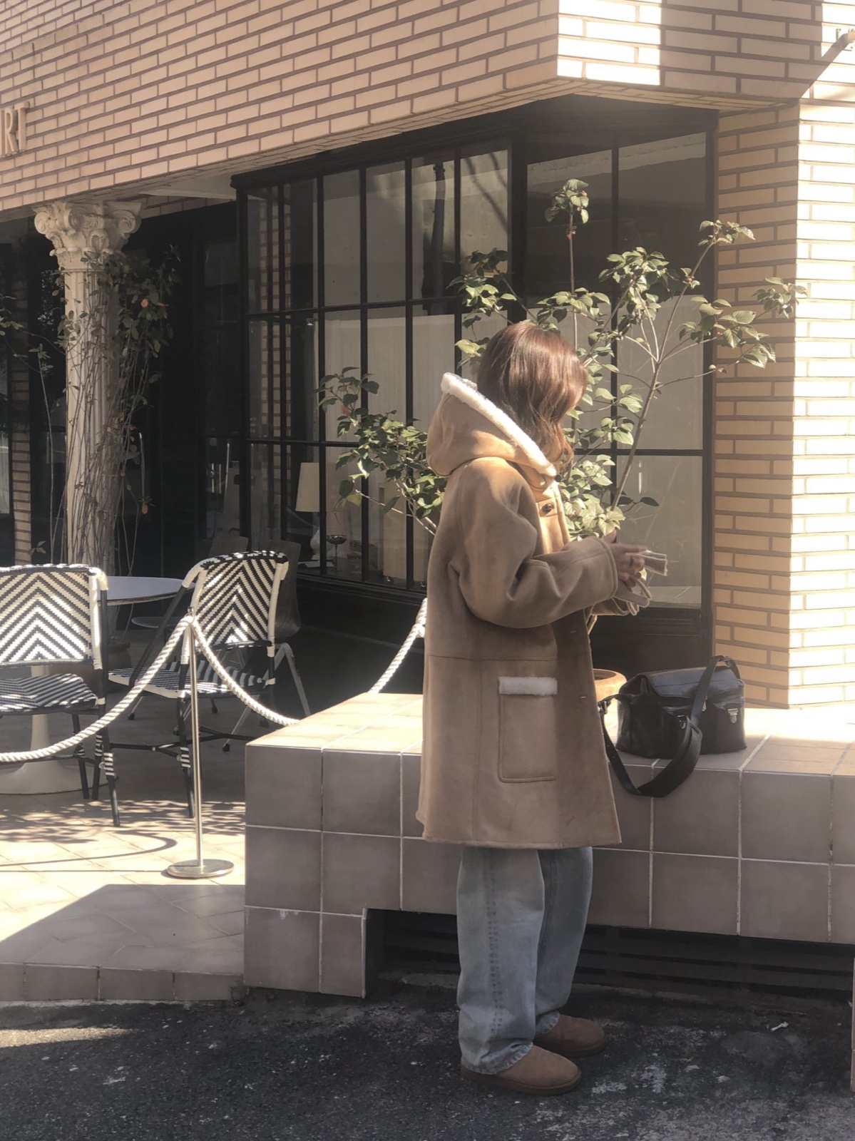 핏츠 후디 시어링 하프 무스탕 상세 이미지 7