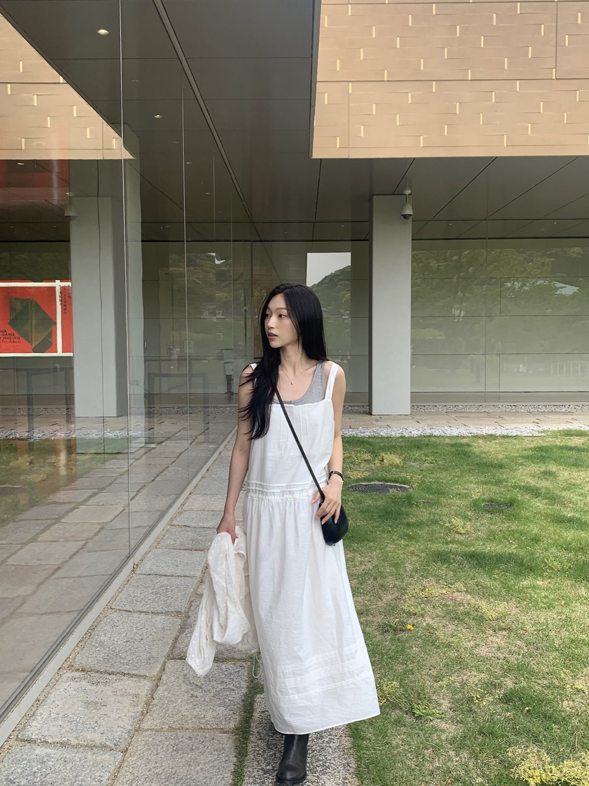 플로우 핀턱 레이스 롱 원피스 상세 이미지 7
