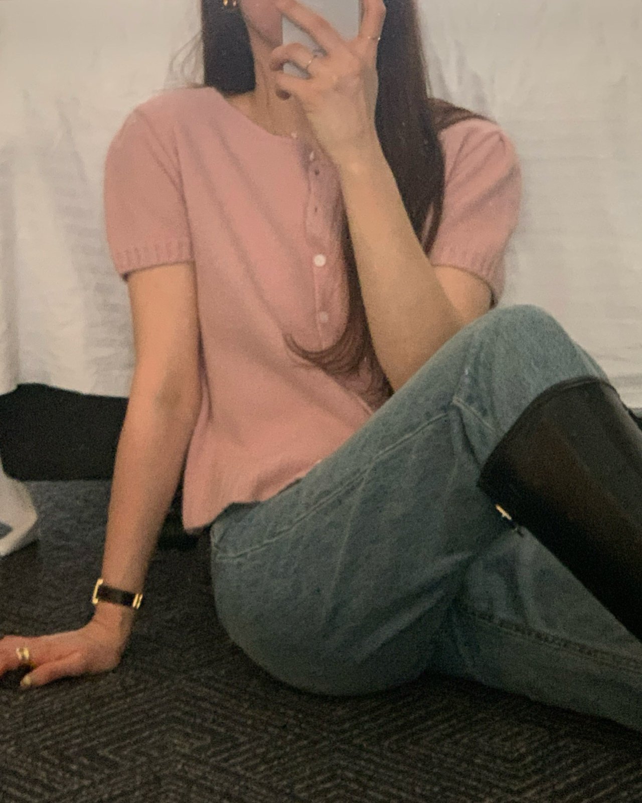 폭스 퍼프 반팔 가디건 상세 이미지 2
