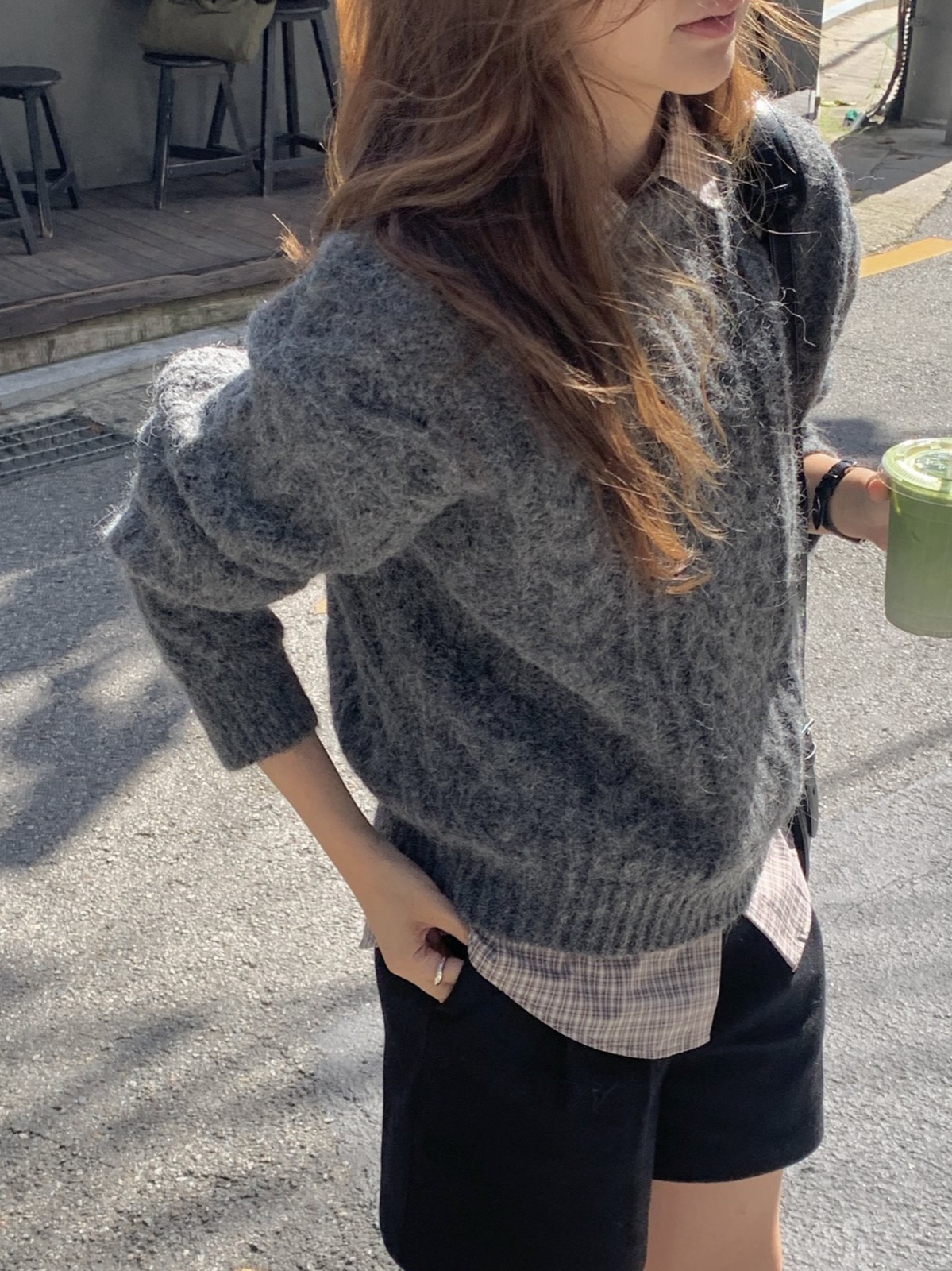 프렌치 알파카 케이블 라운드 니트 상세 이미지 6