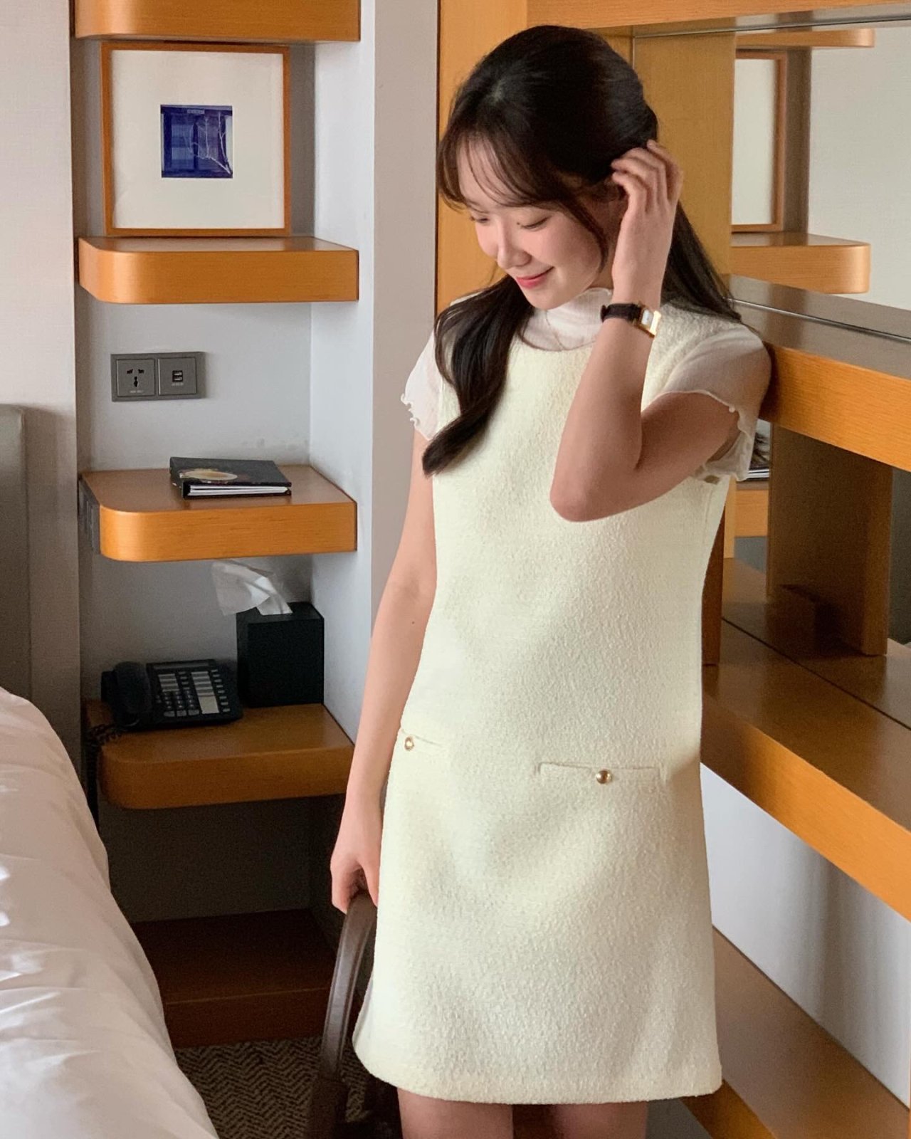 프릴 텐셀 반폴라 반팔 티셔츠 상세 이미지 7