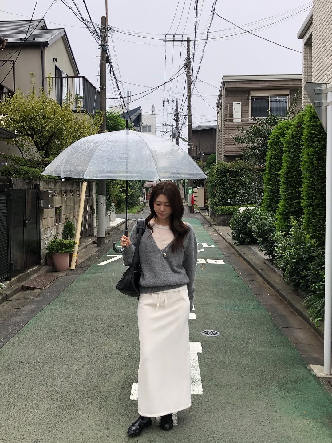 지젤 알파카 딥 V넥 니트 상세 이미지 7