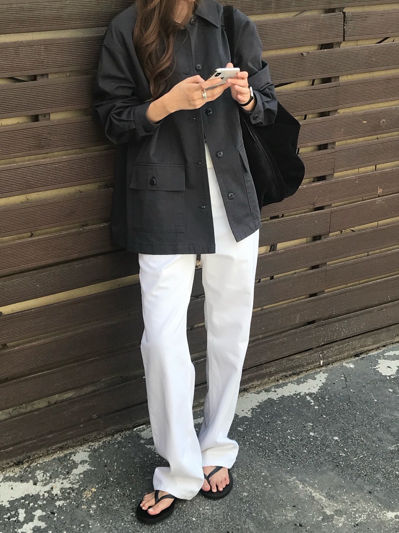 글레베 코튼 야상자켓 착용 컷