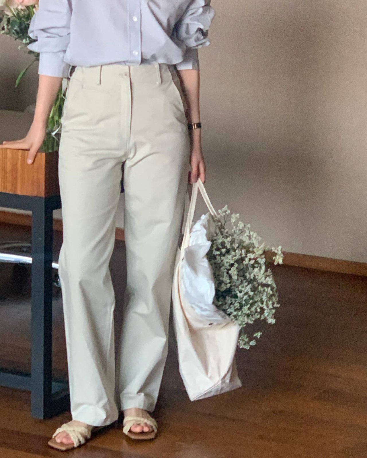 그로우 레귤러 코튼팬츠 상세 이미지 2