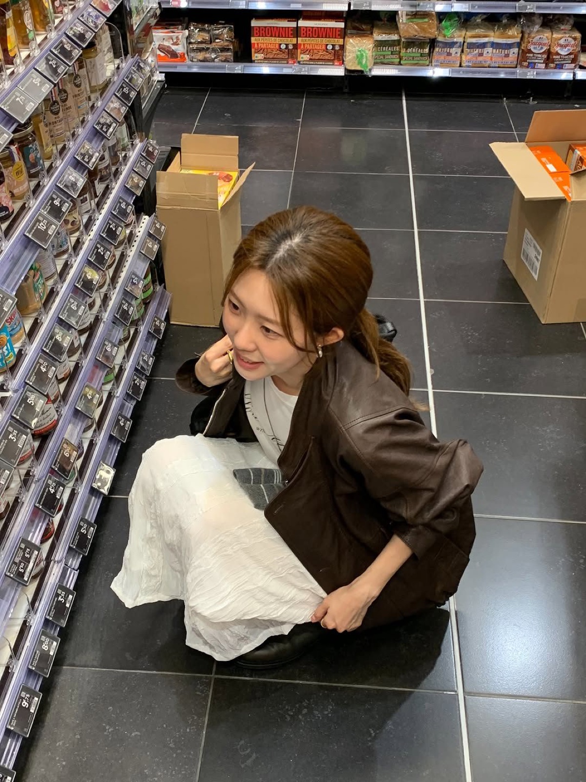 헤일 램스킨 레더 블루종 상세 이미지 2