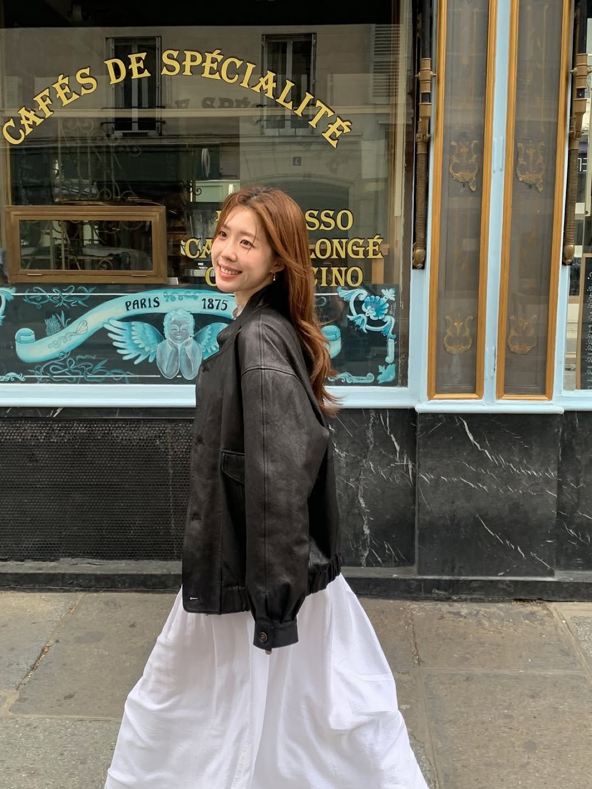 헤일 램스킨 레더 블루종 상세 이미지 4