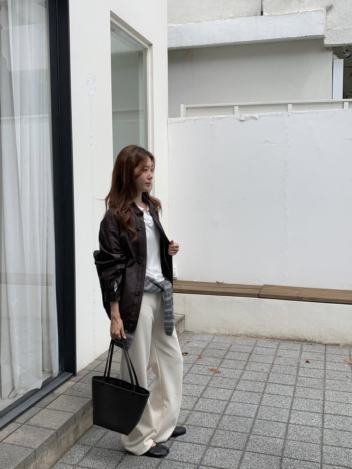 헤일 램스킨 레더 블루종 상세 이미지 10
