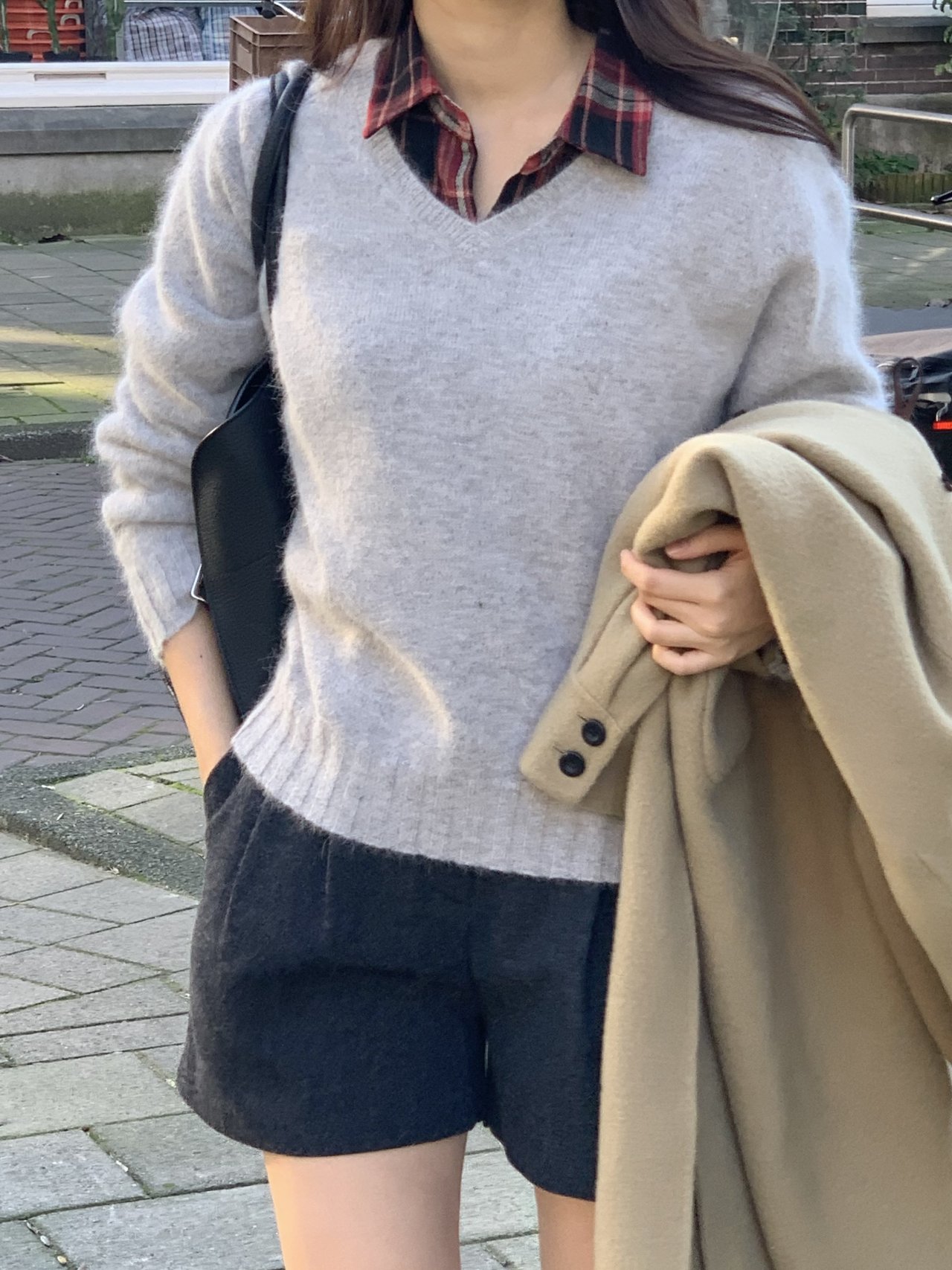 헤이 앙고라 브이넥 니트 상세 이미지 8