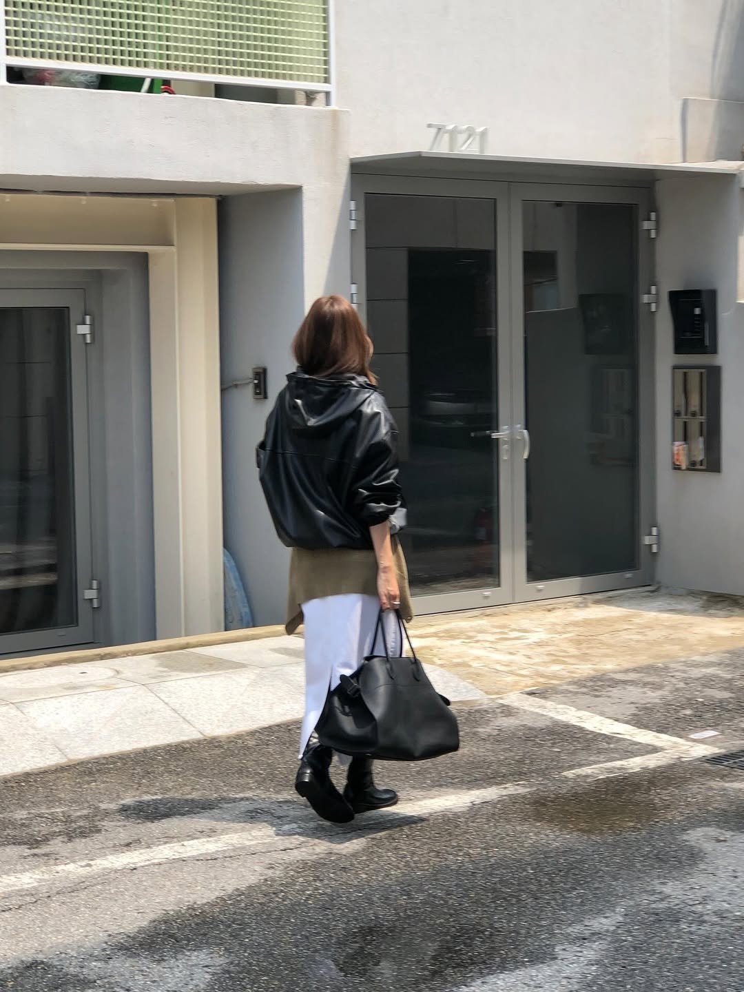 하이드 비건레더 후드 블루종 상세 이미지 8