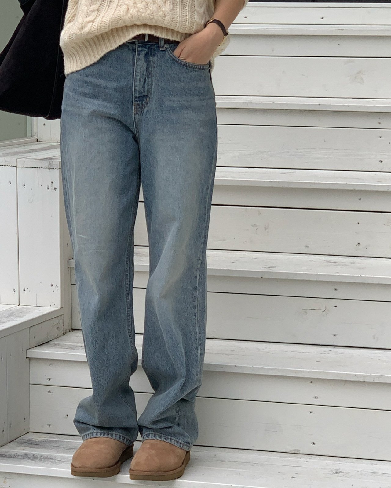 가이하라 와이드 데님 상세 이미지 5