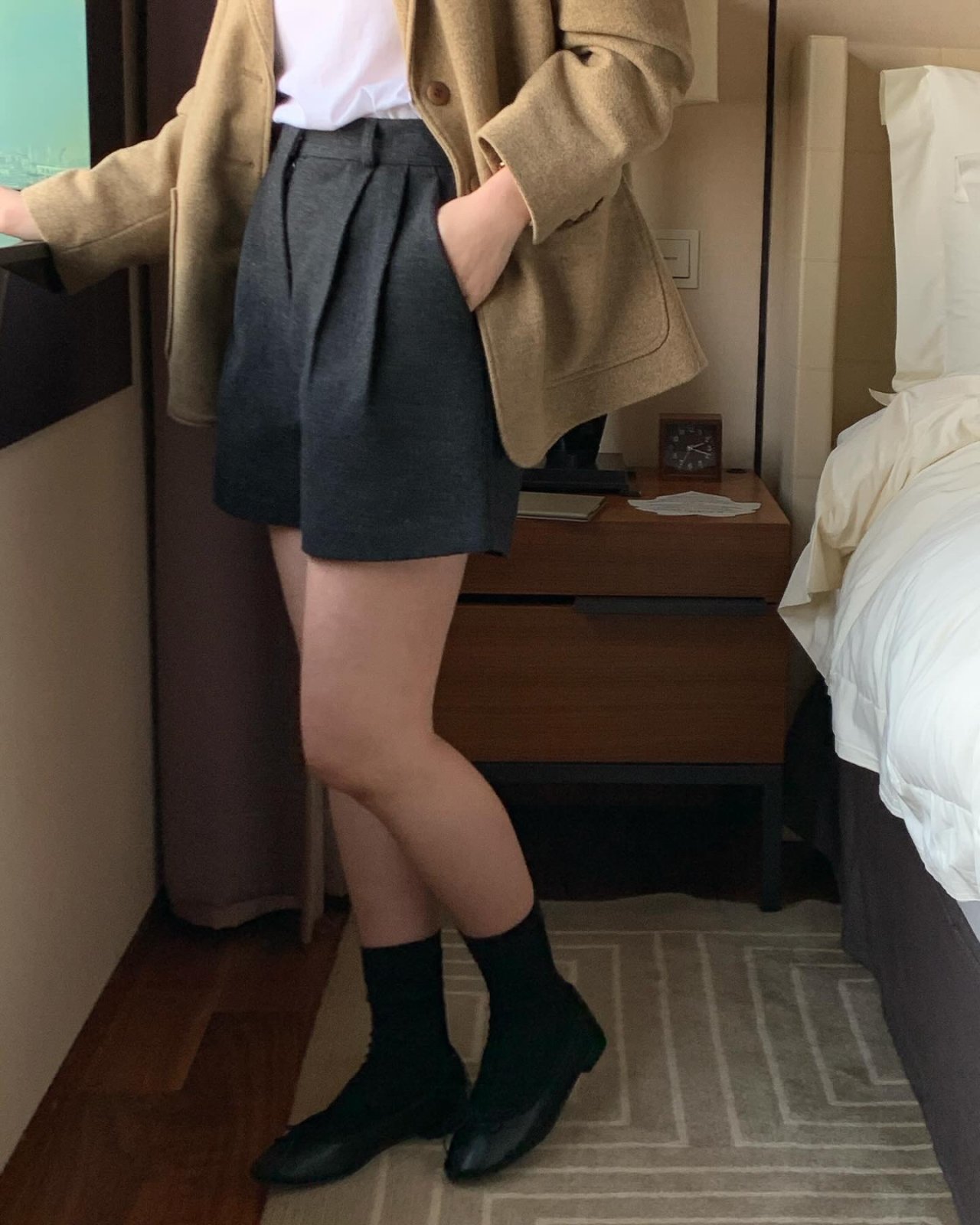 로렌 울 모직 하프 팬츠 상세 이미지 2