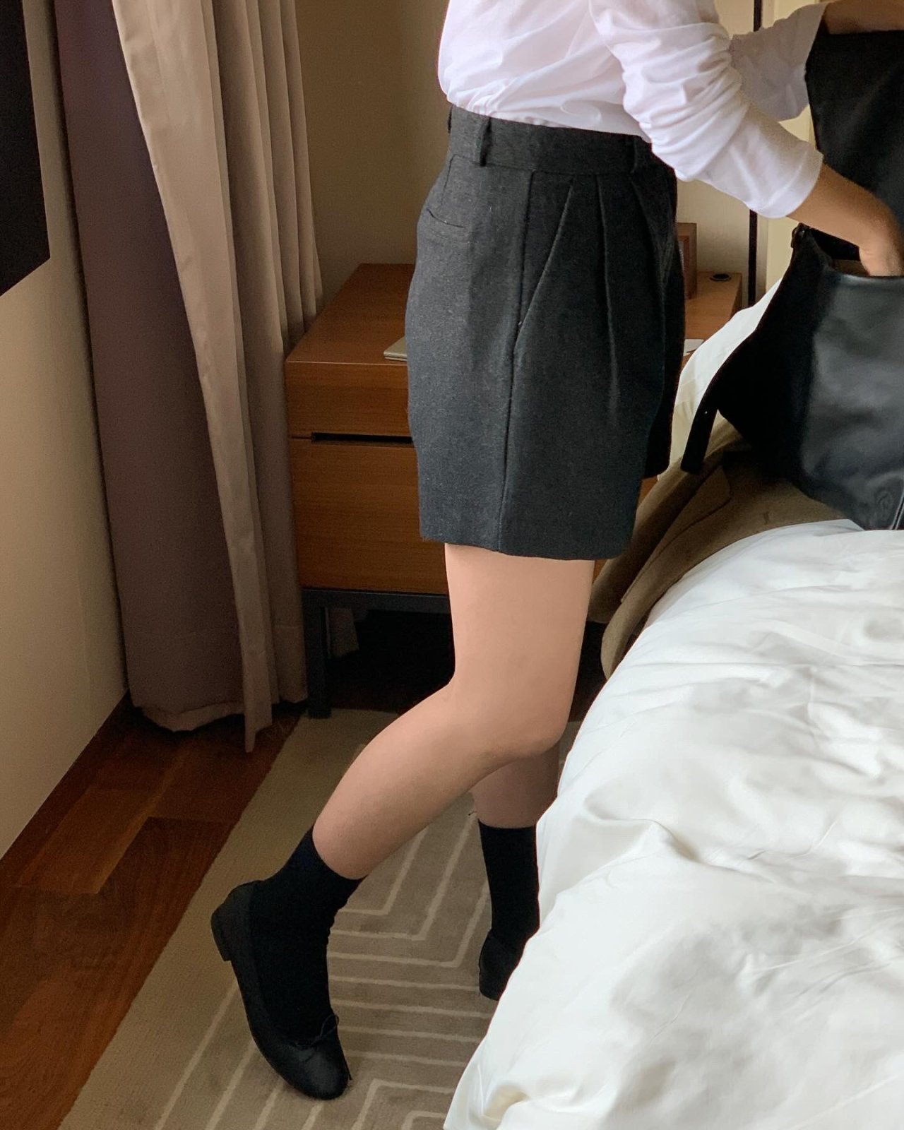로렌 울 모직 하프 팬츠 상세 이미지 4