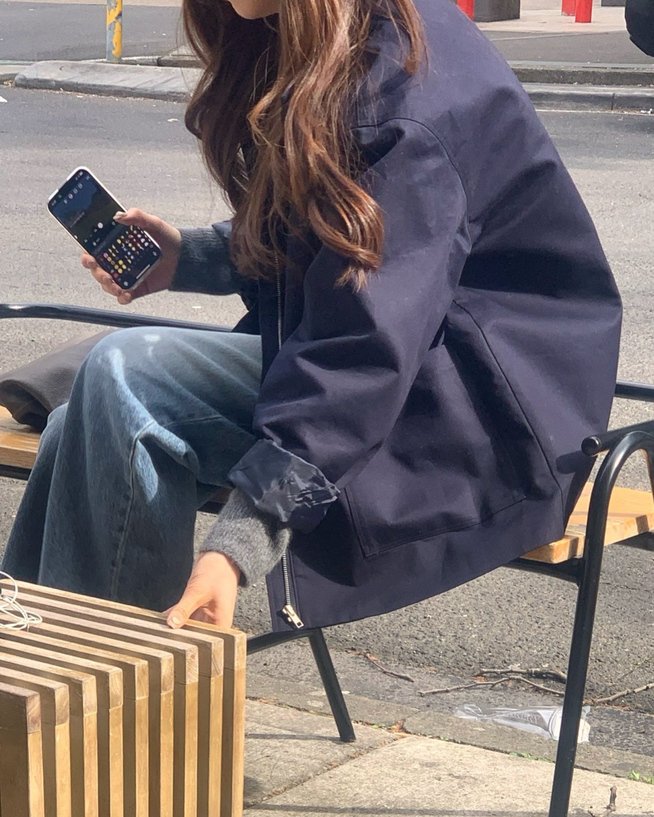 라비에 하이넥 하프 코트 상세 이미지 4