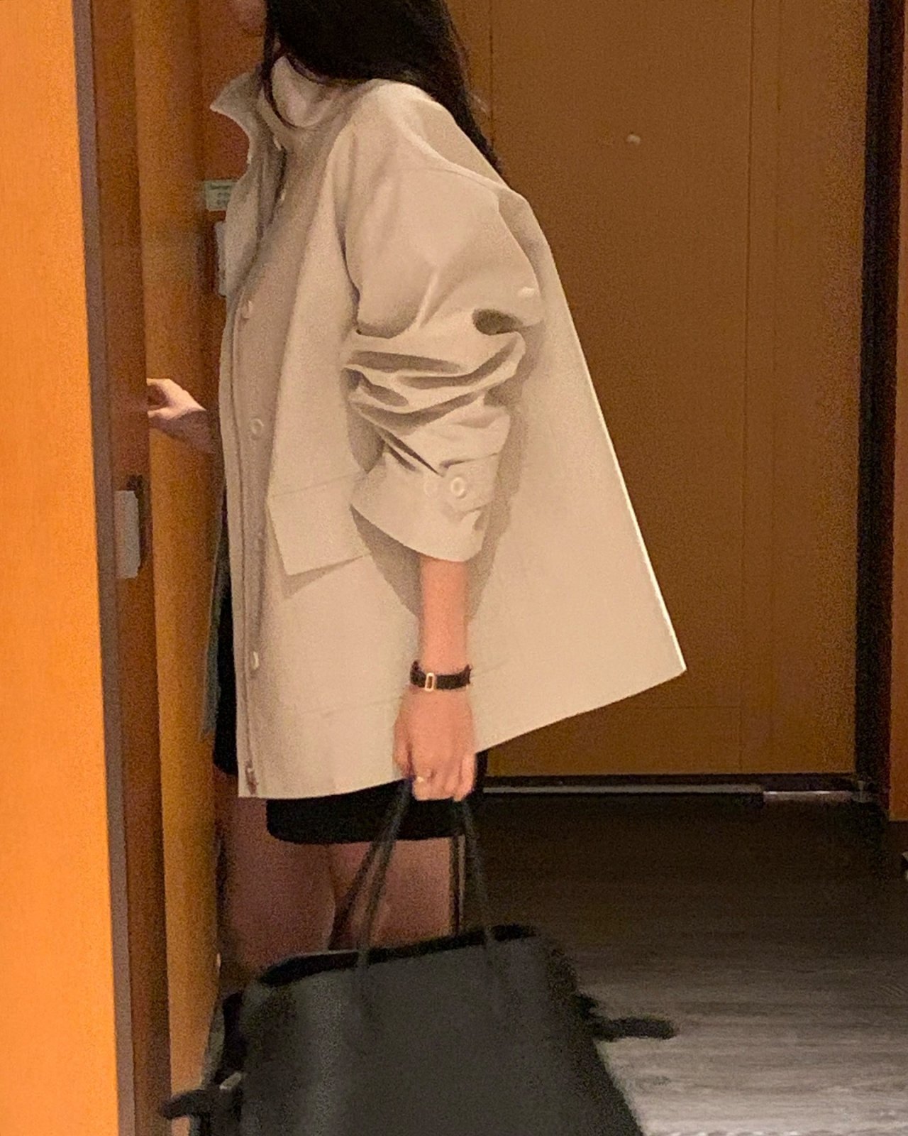 라비에 하이넥 하프 코트 상세 이미지 7