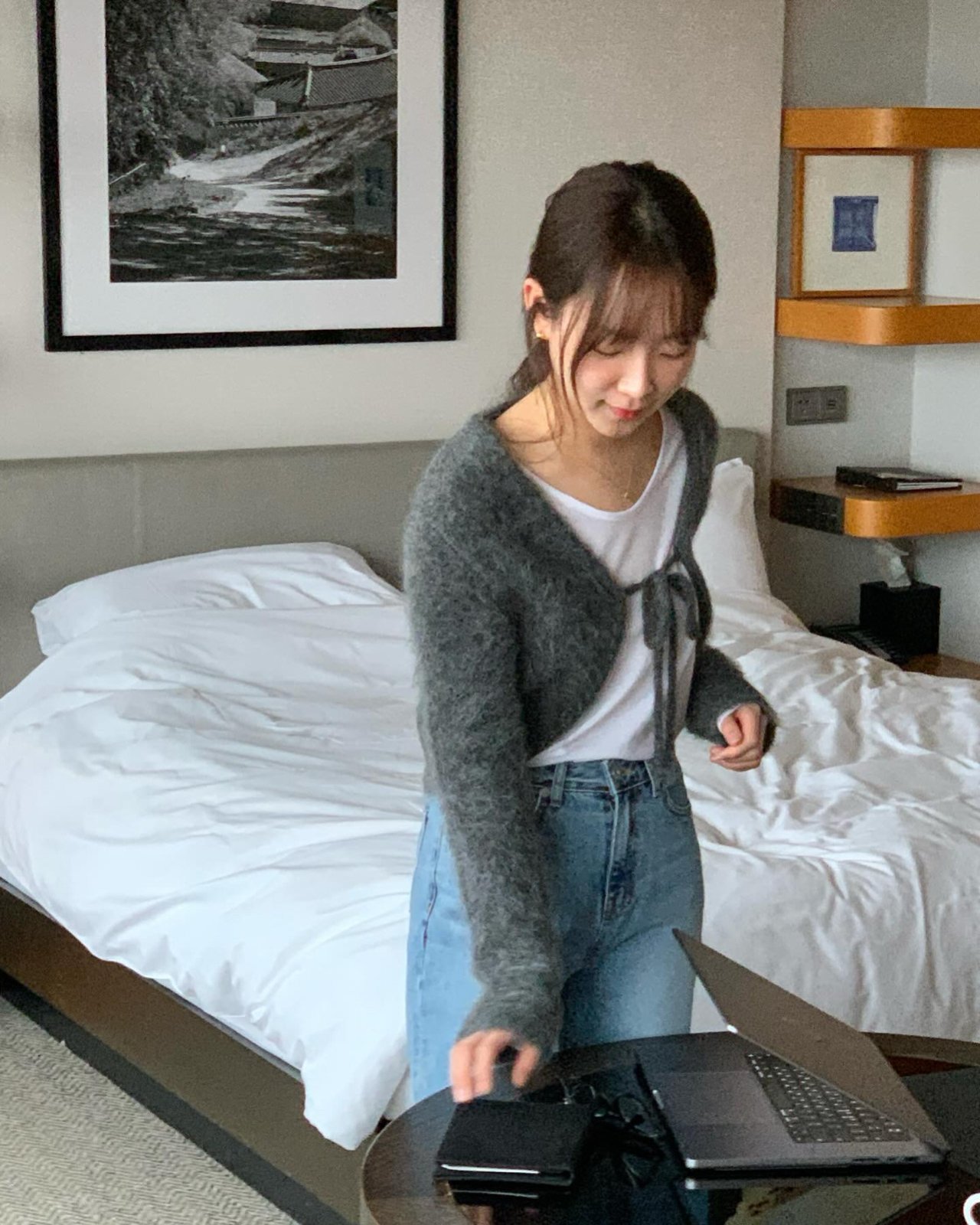 레이지 알파카 볼레로 가디건 상세 이미지 4