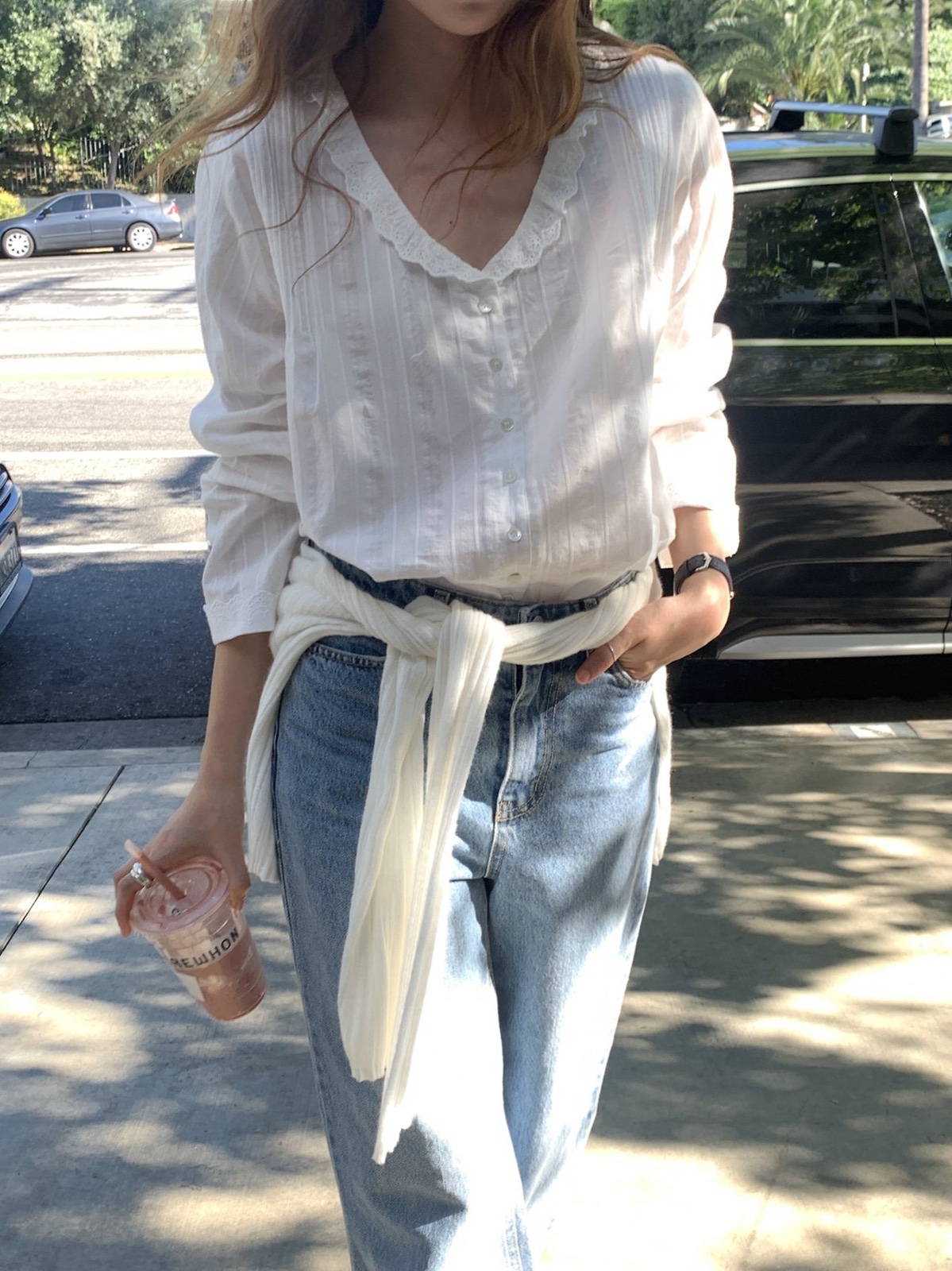 레아 테슬 프릴 블라우스 상세 이미지 2