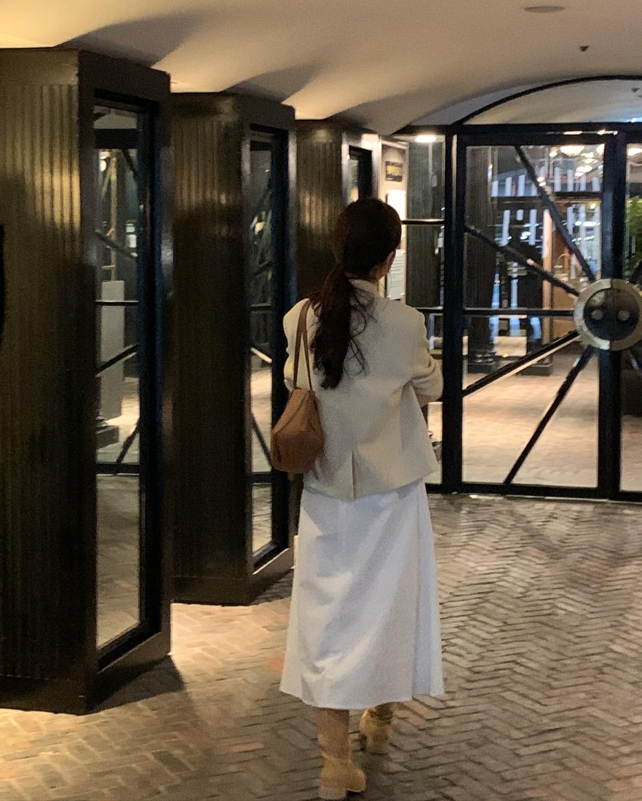 리브 코튼 플레어 스커트 상세 이미지 9