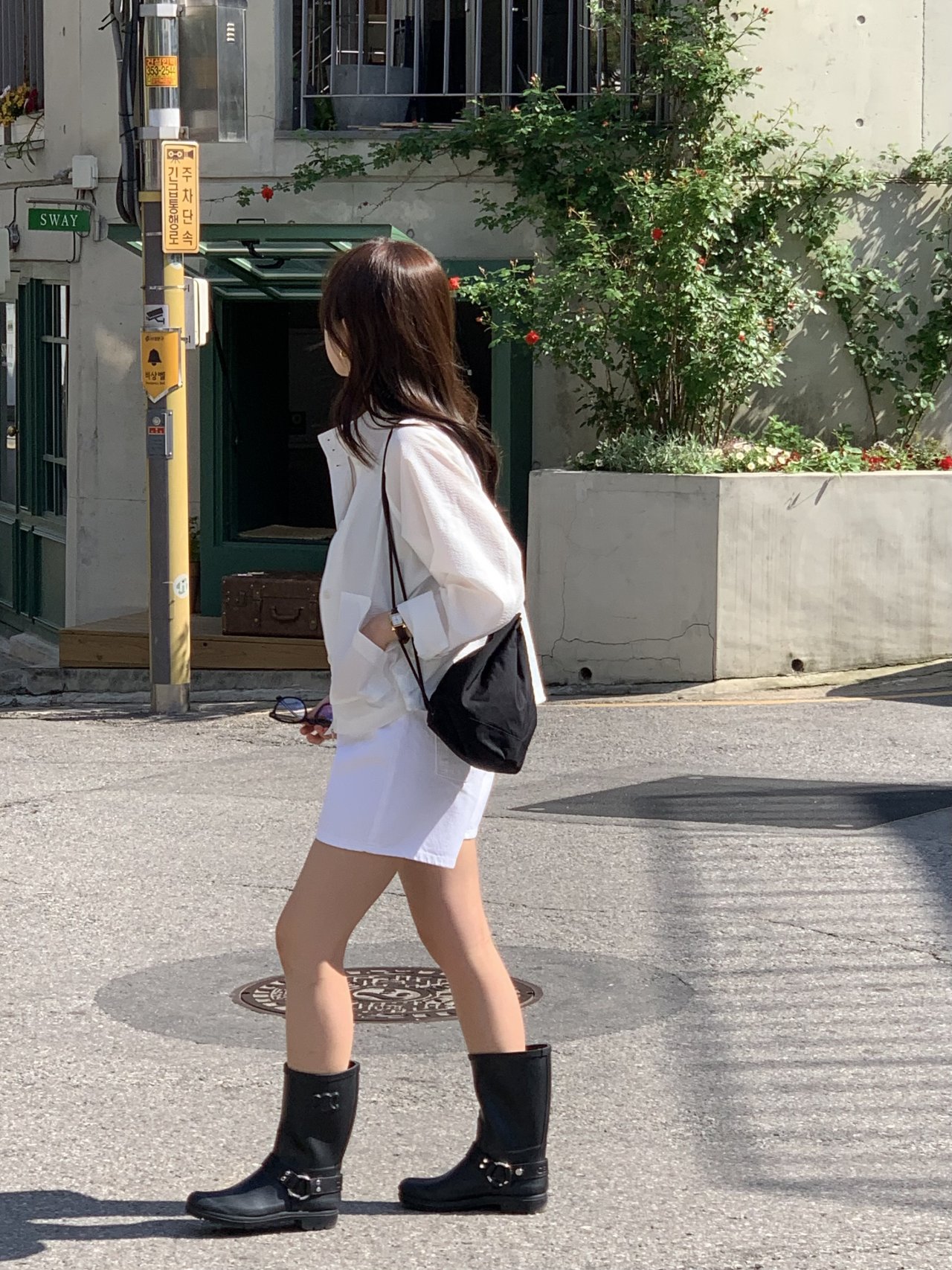 르네 시어서커 하이넥 블루종 상세 이미지 5