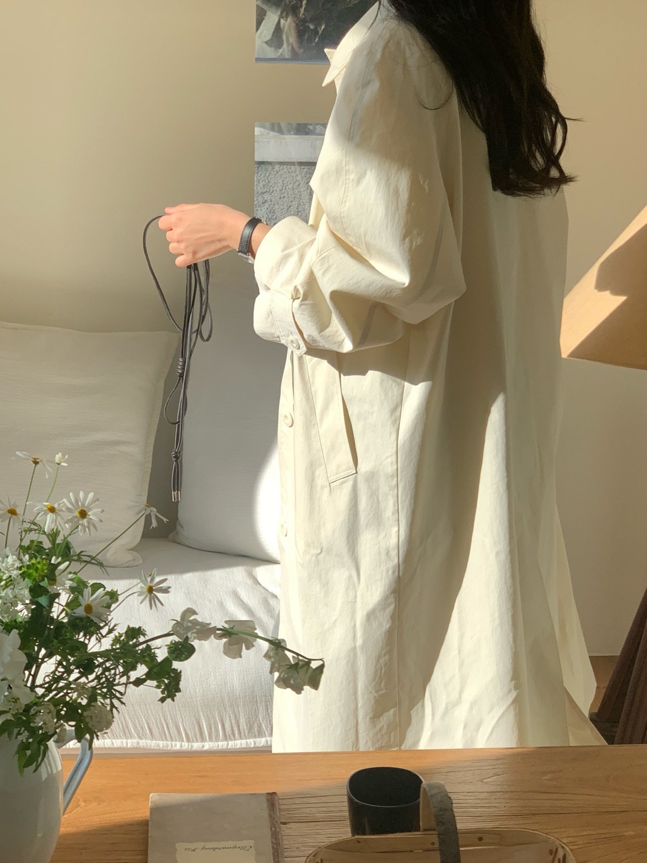 로하 롱 트렌치 코트 상세 이미지 6