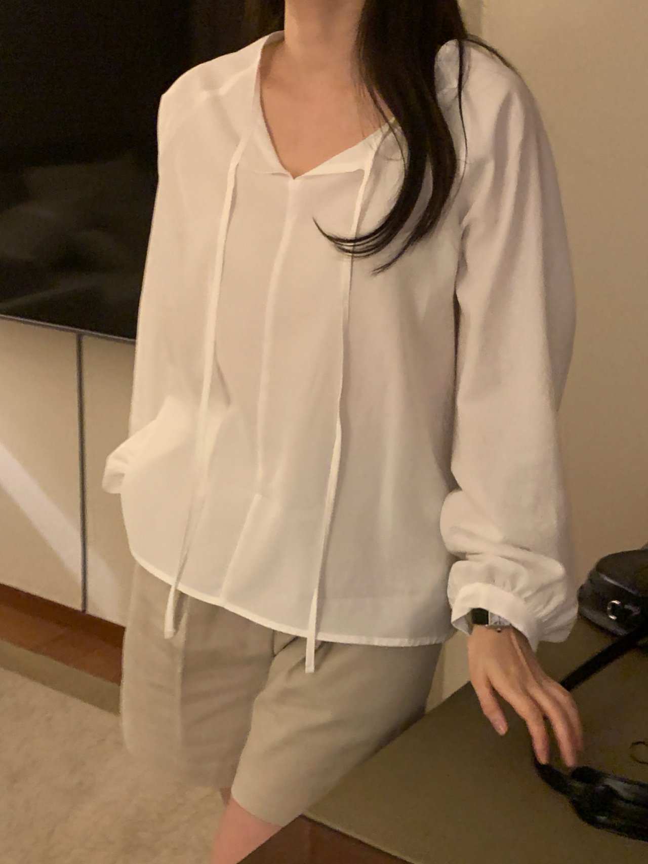 로하 리본 블라우스 상세 이미지 3