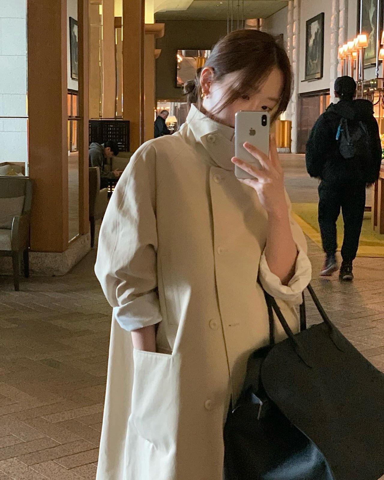 런던 하이넥 하프 코트 상세 이미지 2