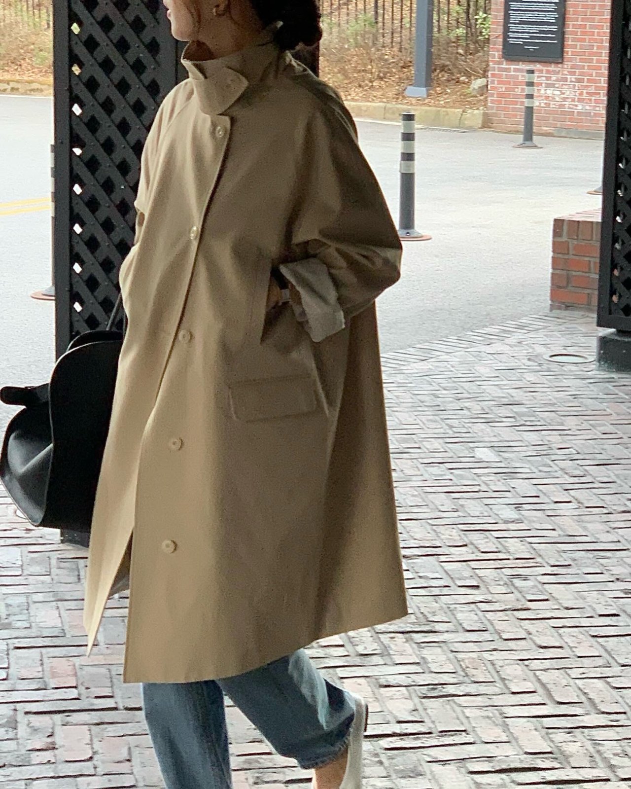 런던 하이넥 하프 코트 상세 이미지 3