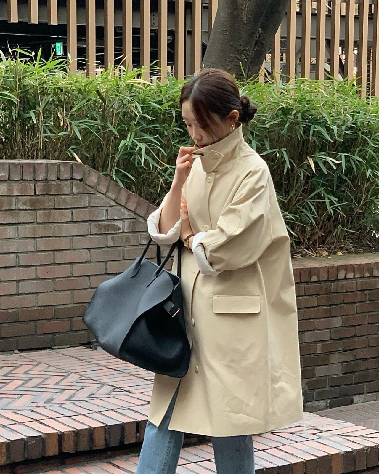 런던 하이넥 하프 코트 상세 이미지 4