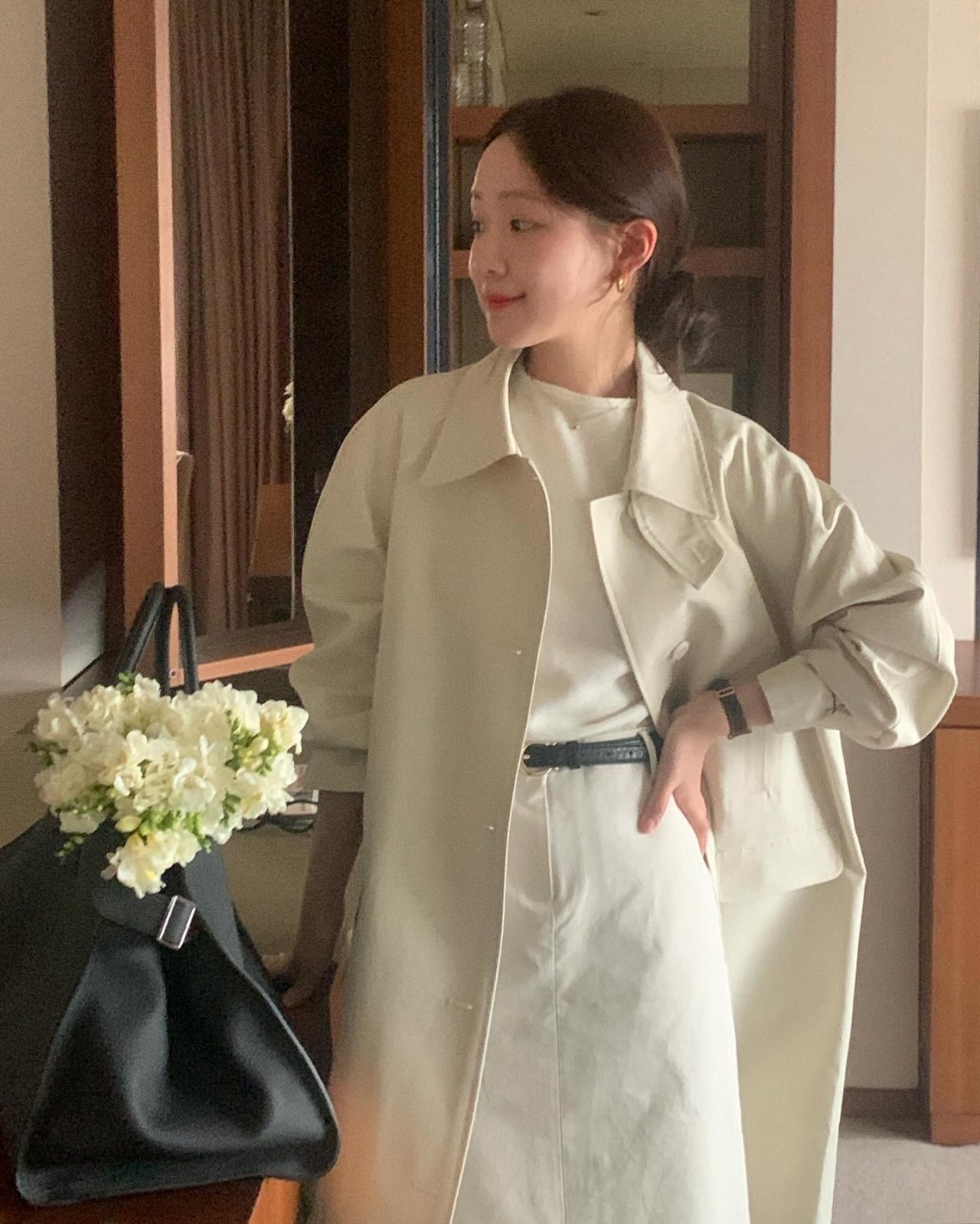 런던 하이넥 하프 코트 상세 이미지 7