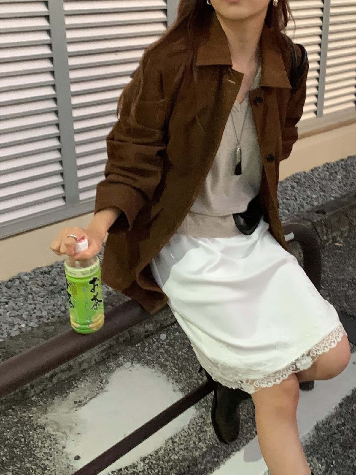 루이제 돈피 스웨이드 하프자켓 상세 이미지 5