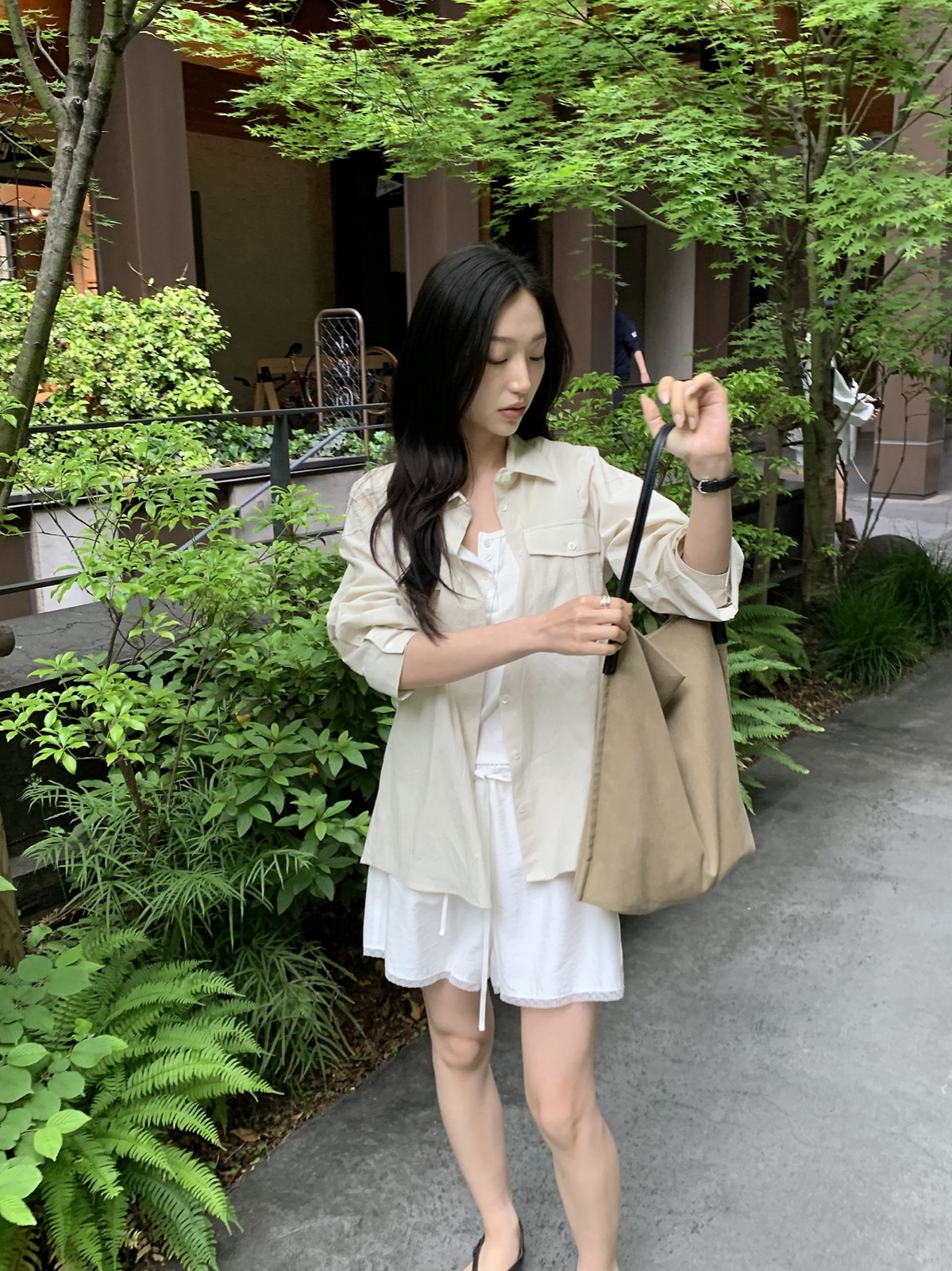 로우 포켓 박스 셔츠 상세 이미지 7