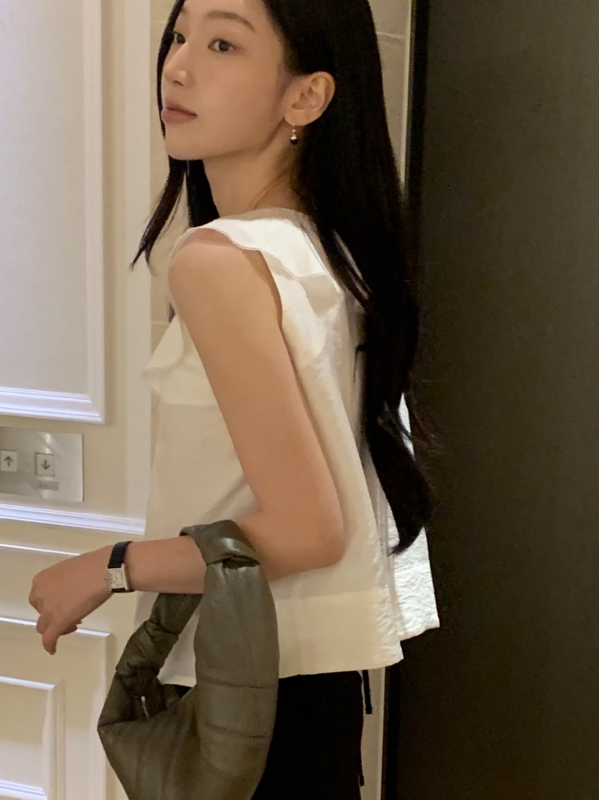 루아 리본 프릴 블라우스 상세 이미지 7