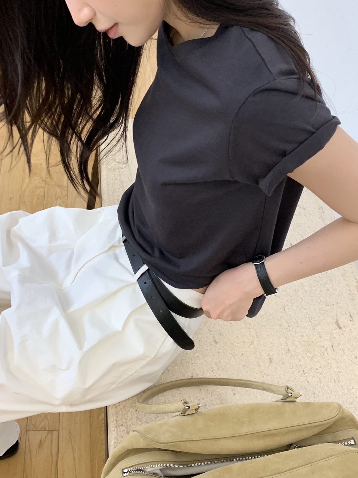루시에 크롭 반팔 티셔츠 상세 이미지 8