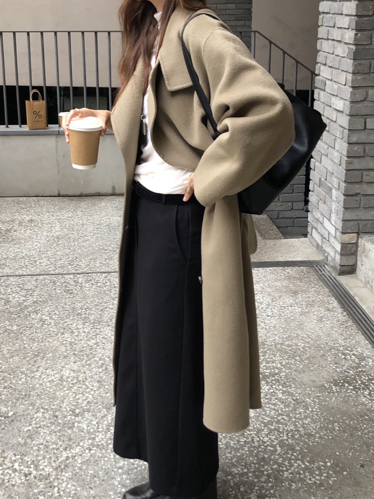 루미 뒷밴딩 울 미디 스커트 상세 이미지 9