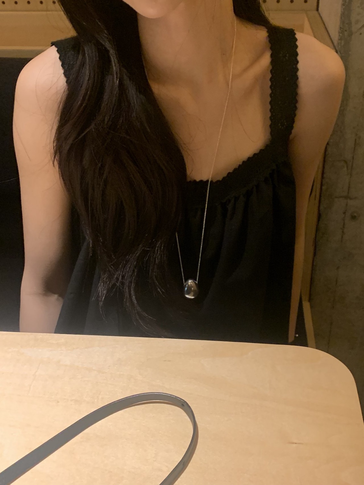 루미 스퀘어넥 레이스 슬리브리스 상세 이미지 5