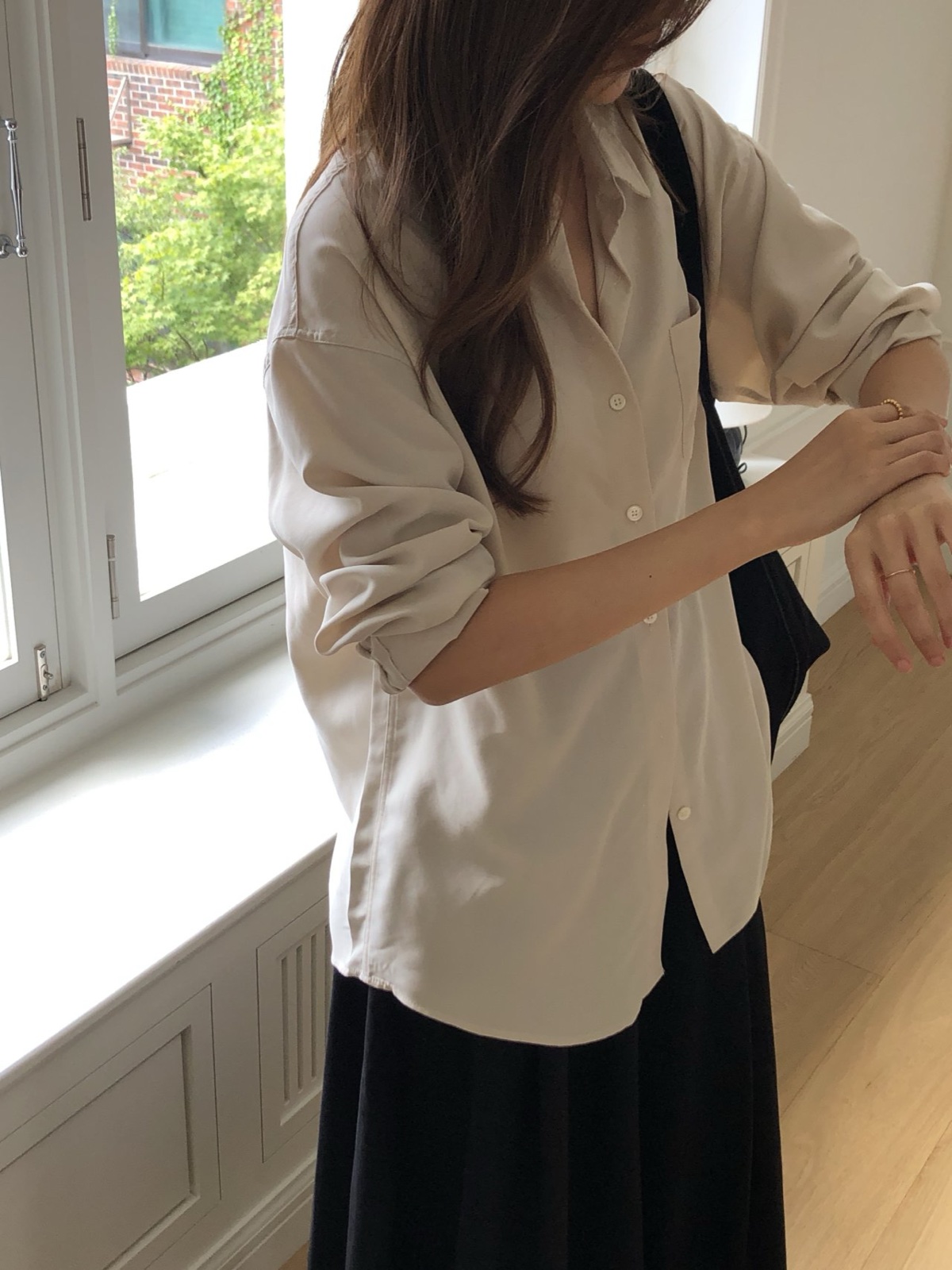 루미에 피치 텐셀 셔츠 상세 이미지 7