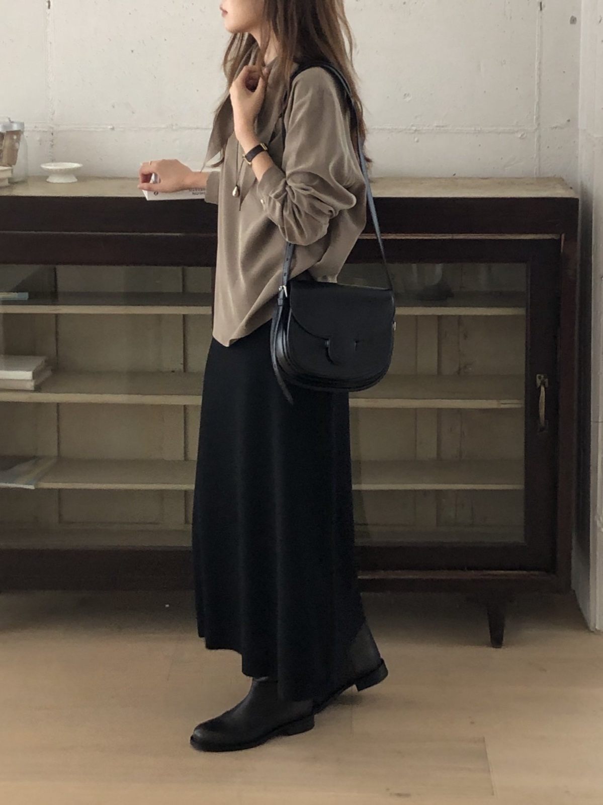 루나 피치 텐셀 스카프 블라우스 상세 이미지 1