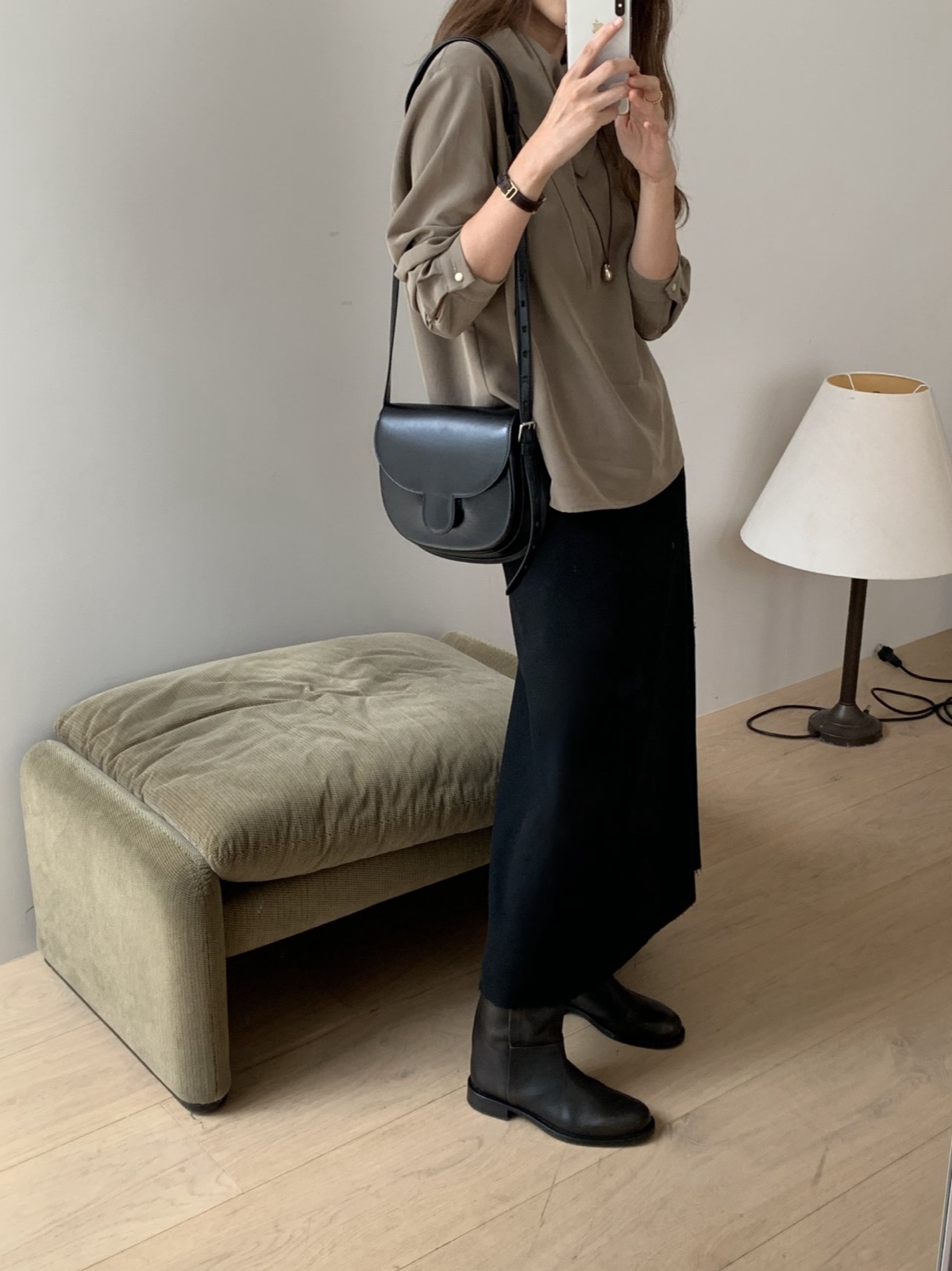 루나 피치 텐셀 스카프 블라우스 상세 이미지 3