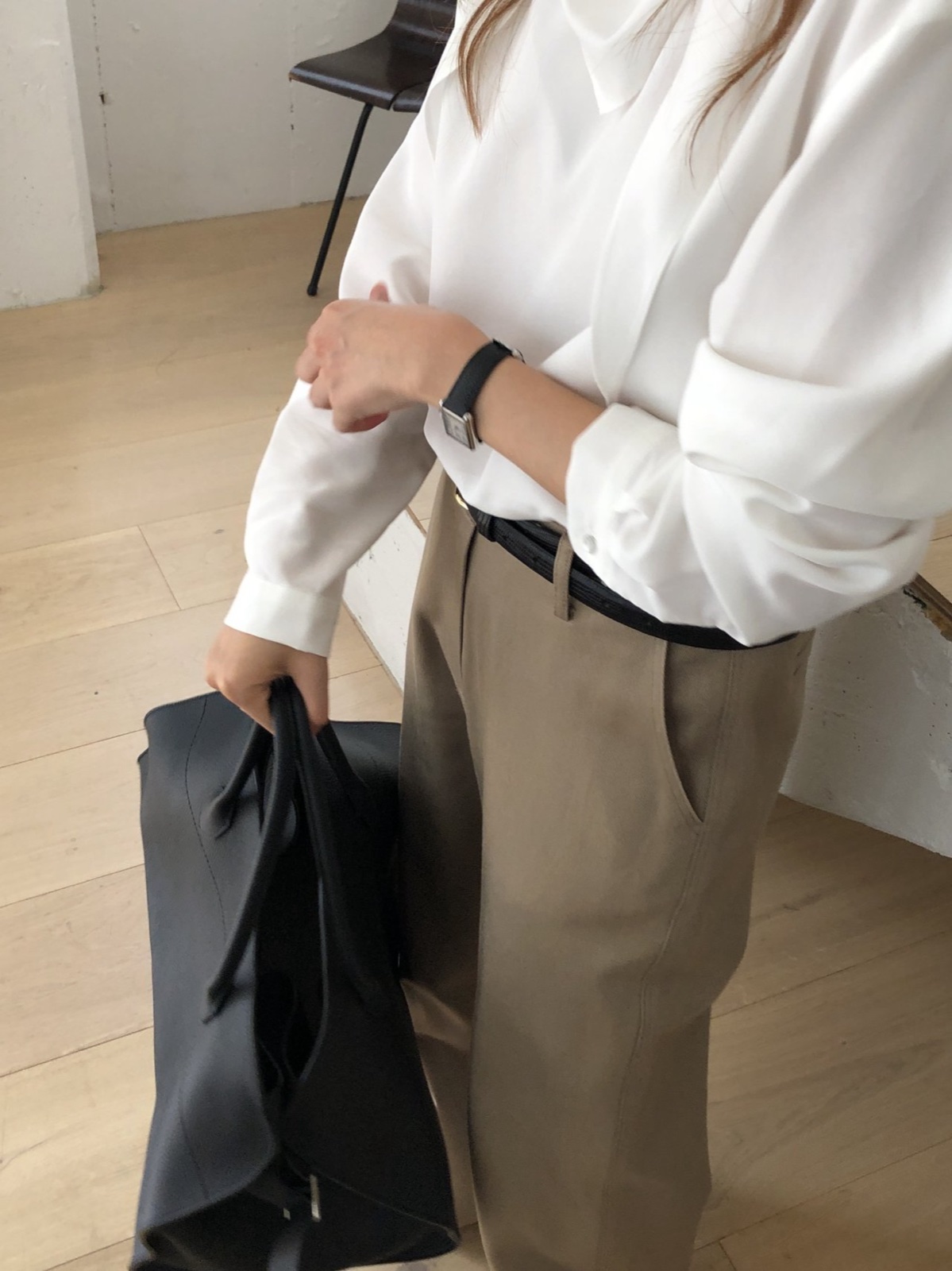 루나 피치 텐셀 스카프 블라우스 상세 이미지 8