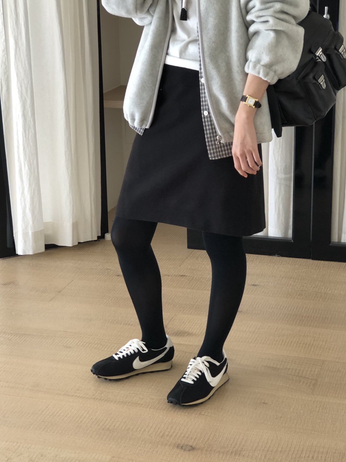 루제 울 미디 스커트 상세 이미지 7
